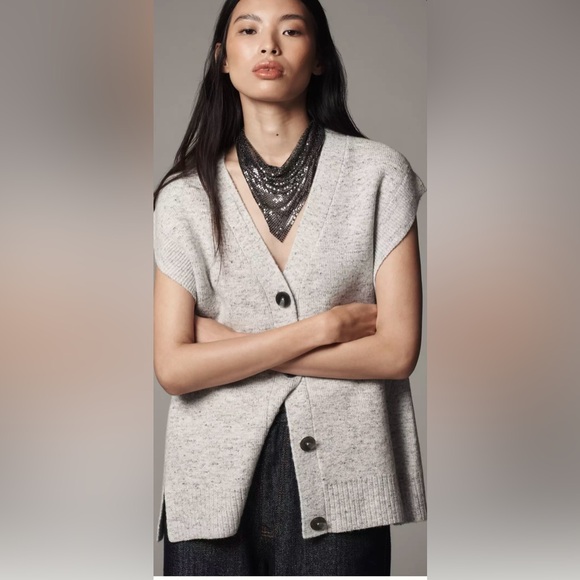 Anthropologie Sweaters - ANTHROPOLOGIE Button-Front Sweater Vest NWT size XL